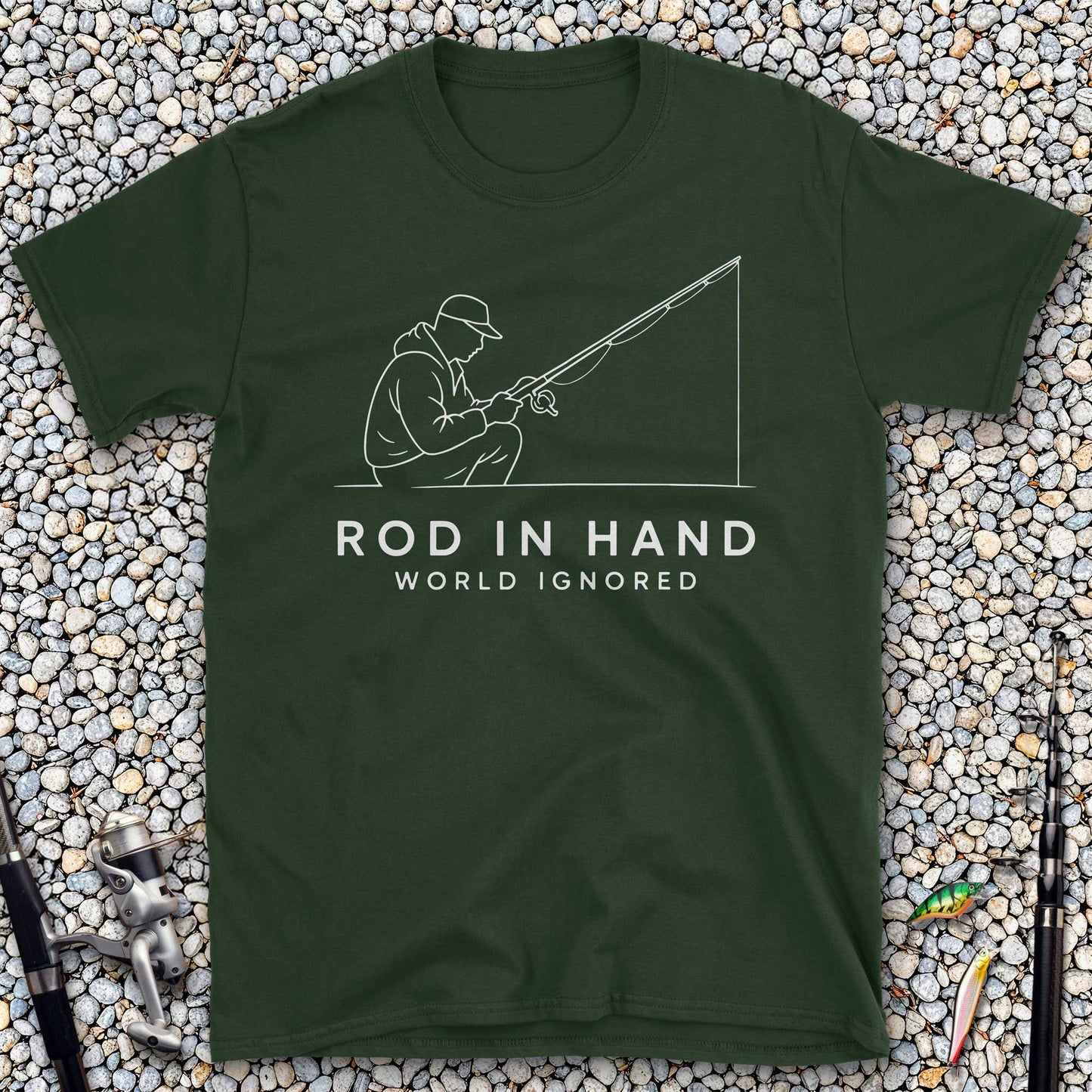 Rod in Hand, World Ignored T-Shirt