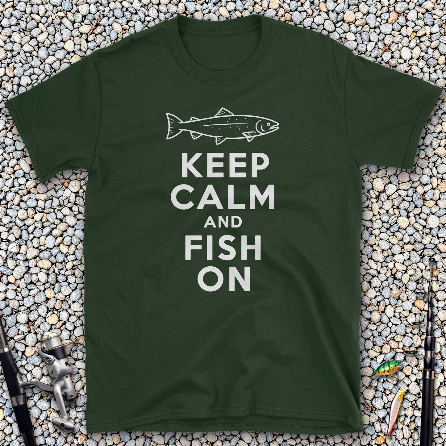 Keep Calm and Fish On T-Shirt