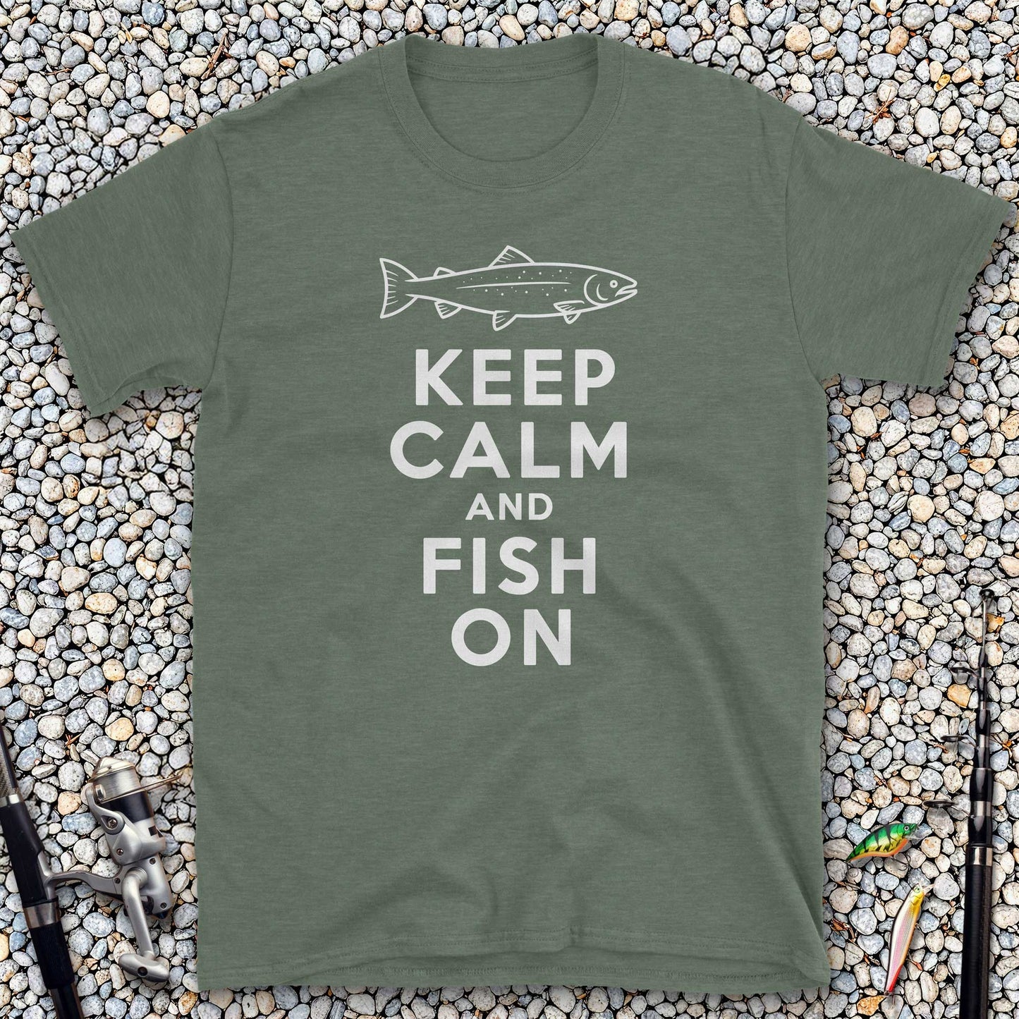 Keep Calm and Fish On T-Shirt