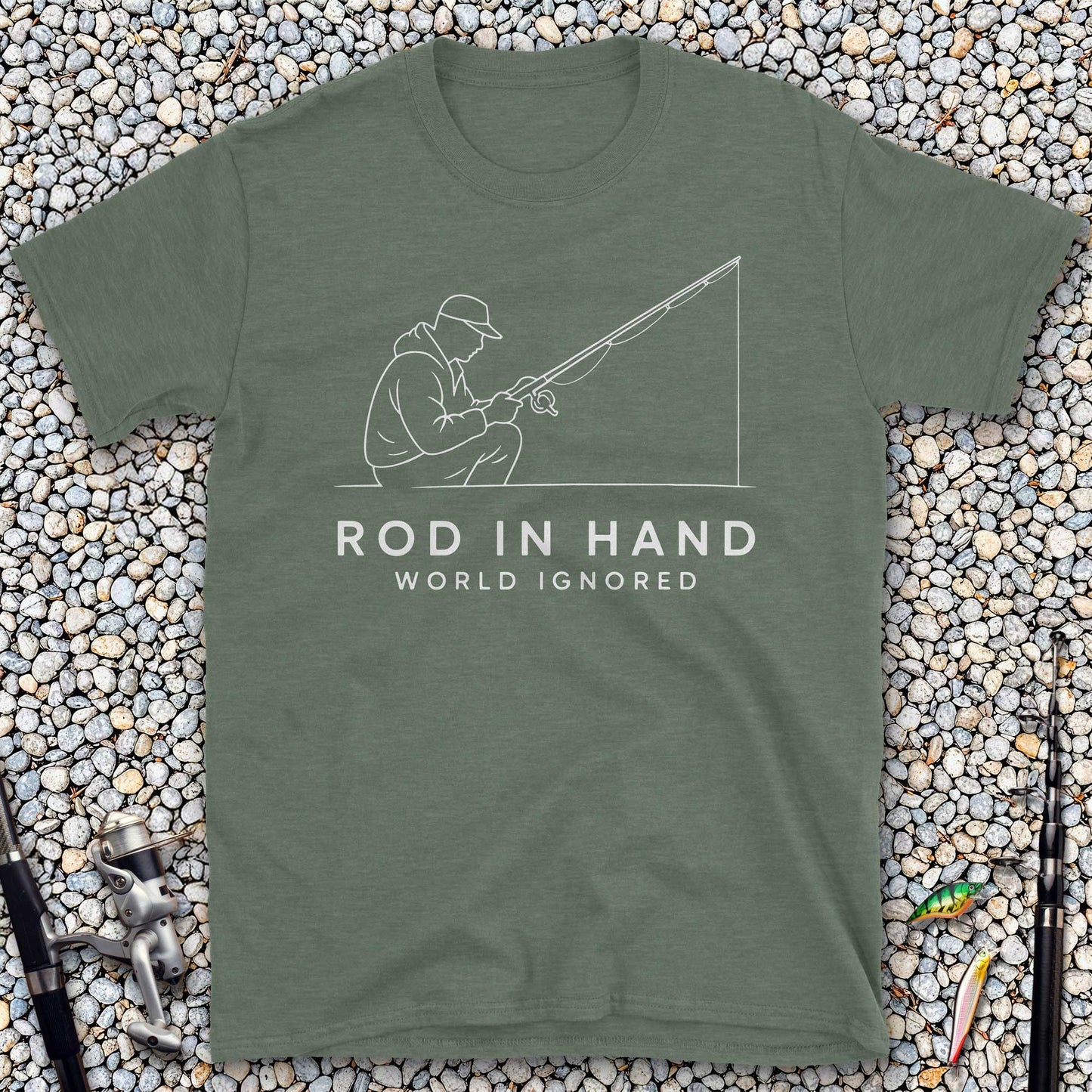 Rod in Hand, World Ignored T-Shirt