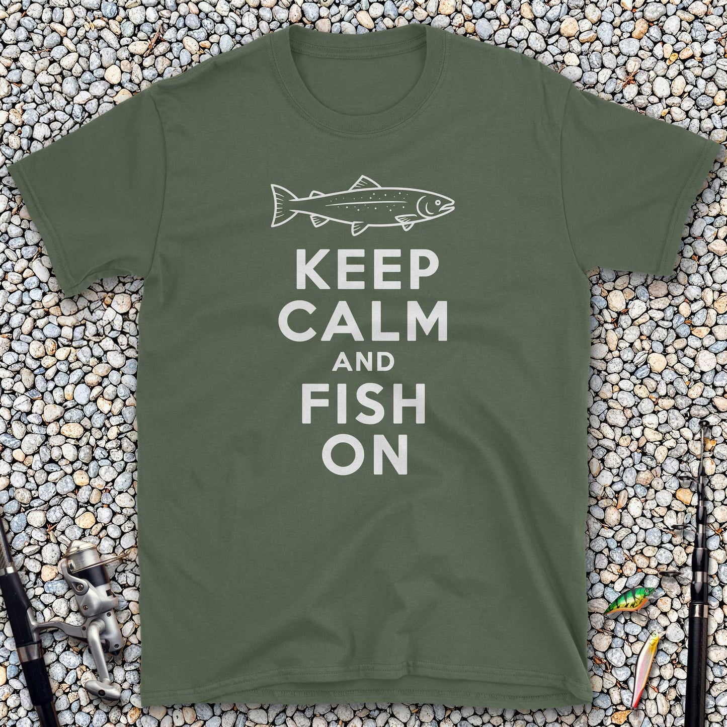 Keep Calm and Fish On T-Shirt