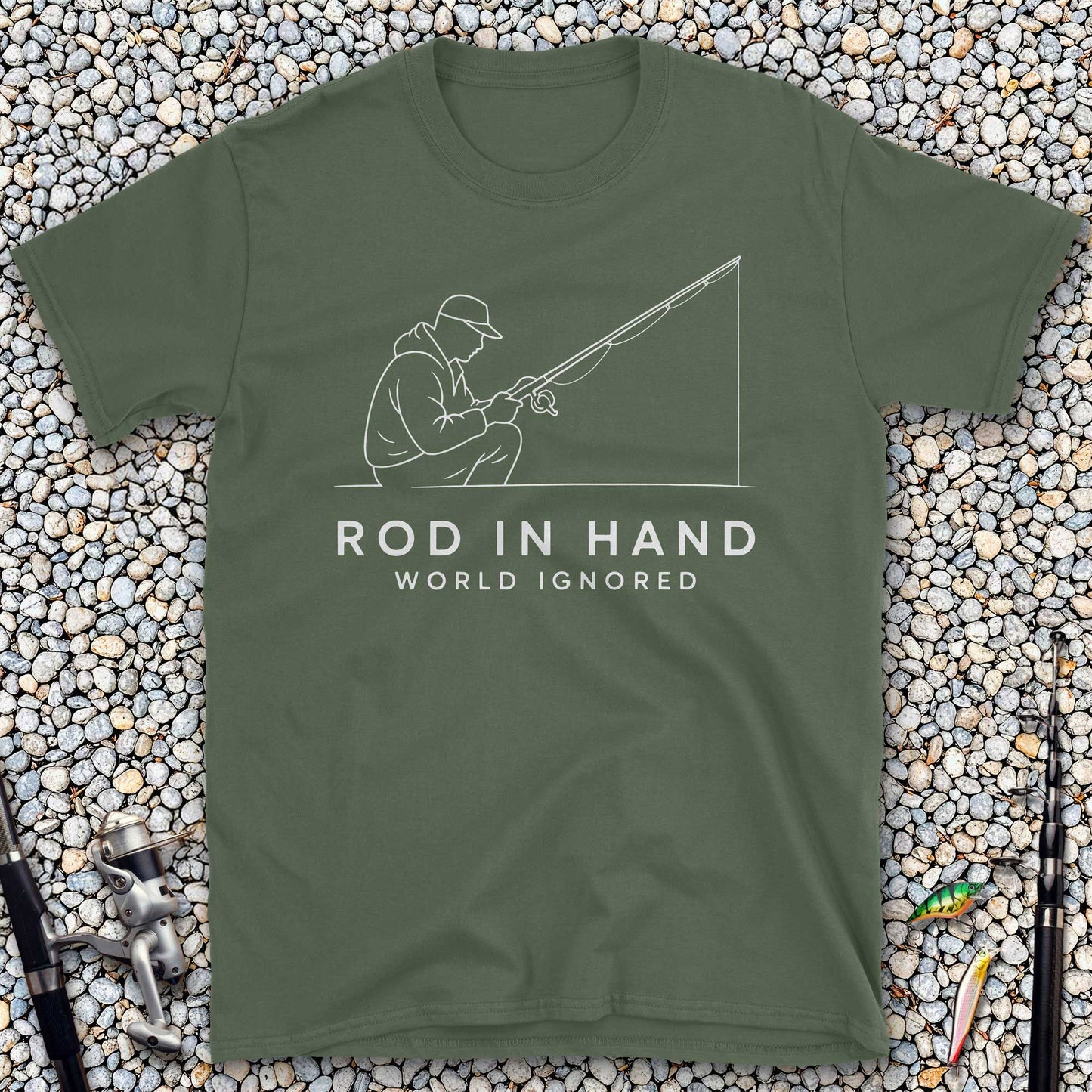 Rod in Hand, World Ignored T-Shirt